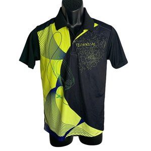 edx Club Cool Ever Polo Shirt S Black Athletic Button Collar Short Sleeves
